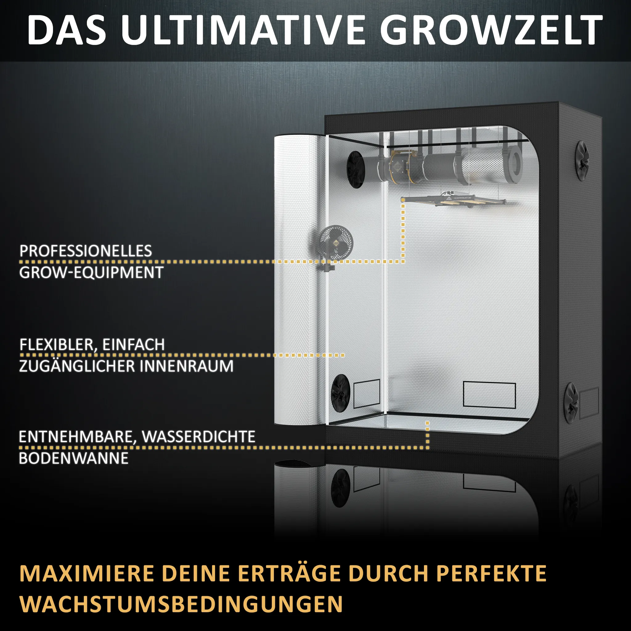 GrowZelt Growbox Deluxe D600